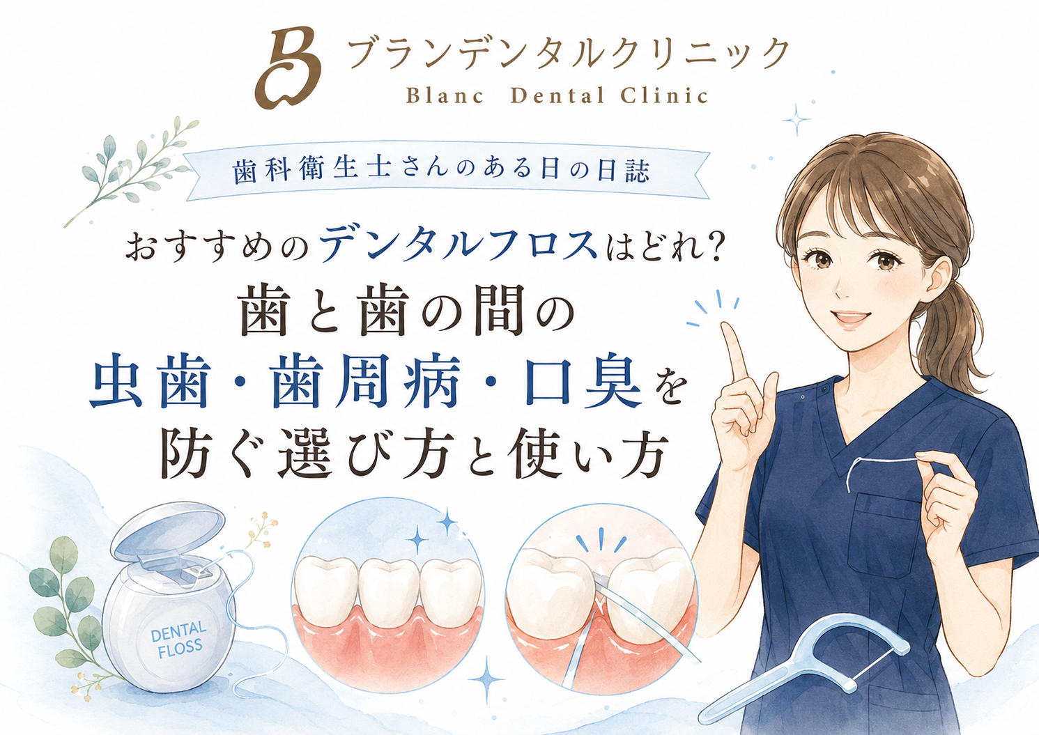 おすすめのデンタルフロスはどれ？歯と歯の間の虫歯・歯周病・口臭を防ぐ選び方と使い方