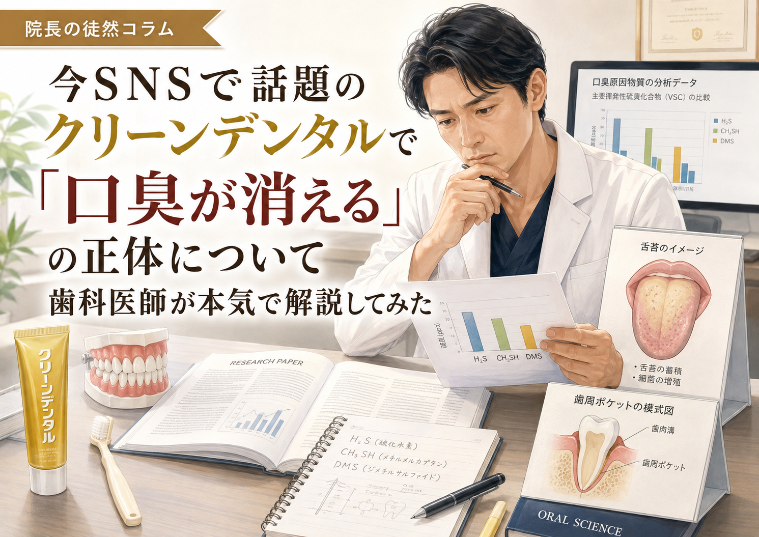 今SNSで話題のクリーンデンタルで「口臭が消える」の正体について歯科医師が本気で解説してみた