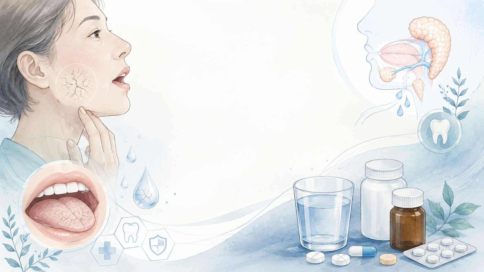 薬剤性口腔乾燥症をどう診るか:「口が乾く」という訴えの奥にある唾液分泌制御、ポリファーマシー、そして歯科が担うべき診断