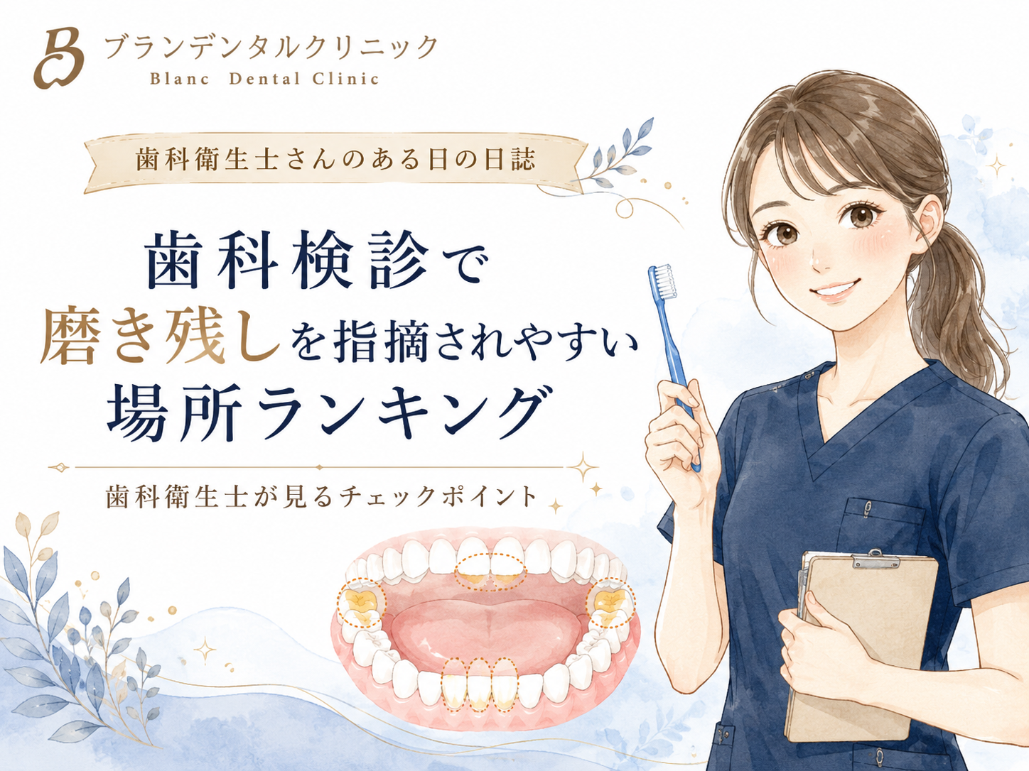 歯科検診で磨き残しを指摘されやすい場所ランキング｜歯科衛生士が見るチェックポイント