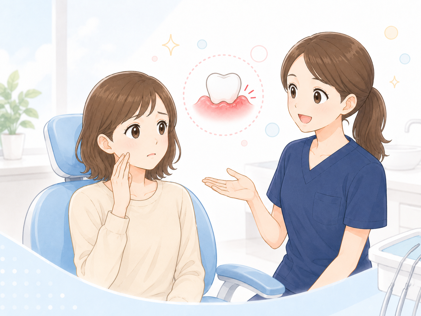 歯ぐきがむずむずするのは歯周病？原因と受診目安を歯科衛生士が解説