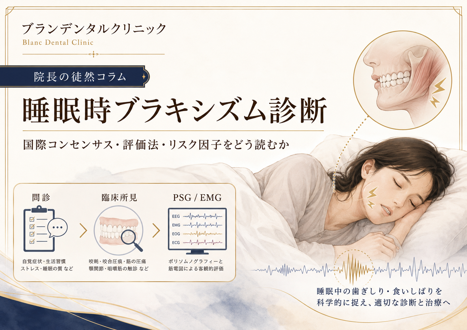 睡眠時ブラキシズムの診断と限界：ナイトガードで守れるもの・守れないもの
