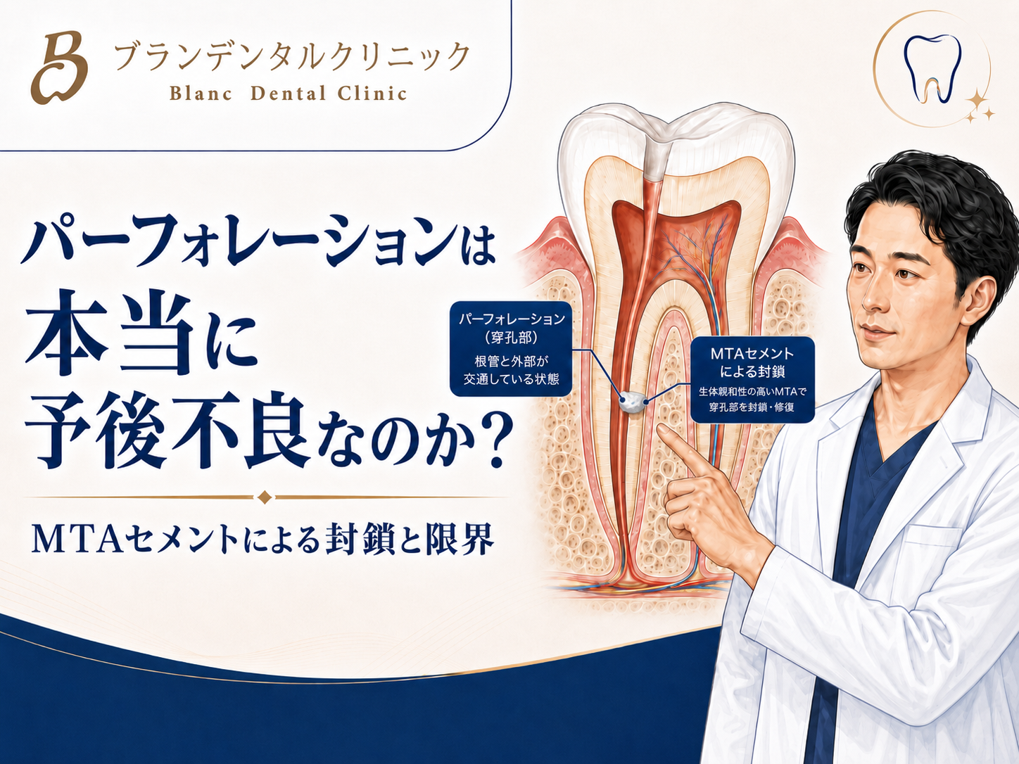 パーフォレーションは本当に予後不良なのか｜根管治療におけるMTAセメント封鎖の可能性と限界