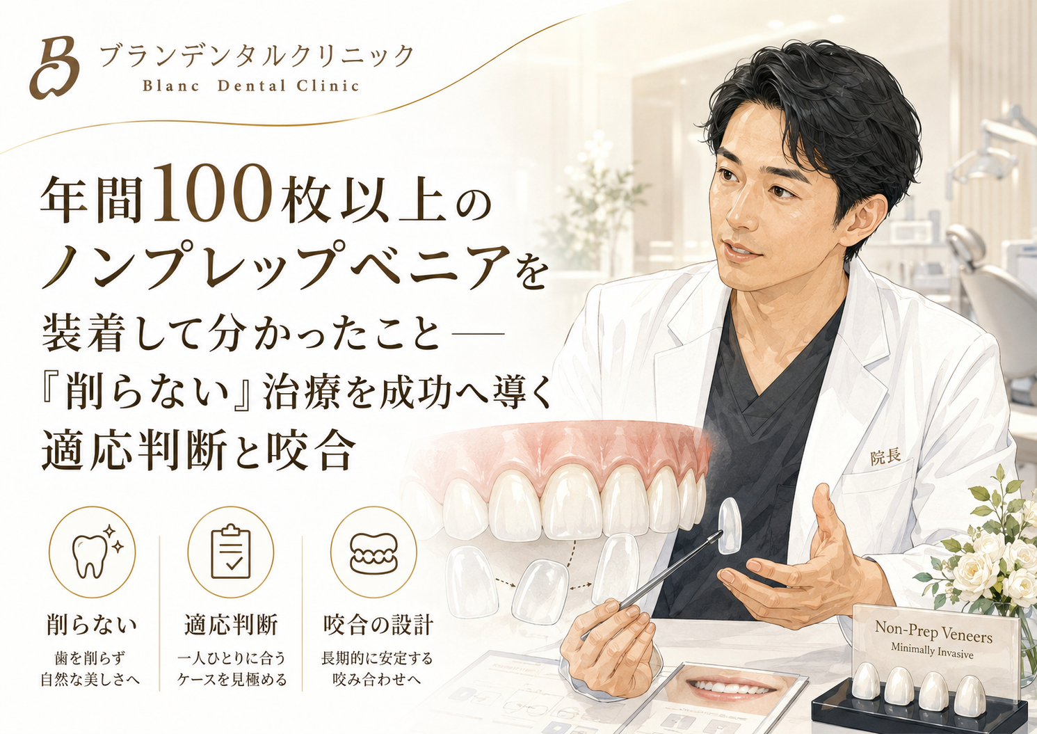 年間100枚以上のノンプレップベニアを装着して分かったこと――「削らない」治療を成功へ導く適応判断と咬合
