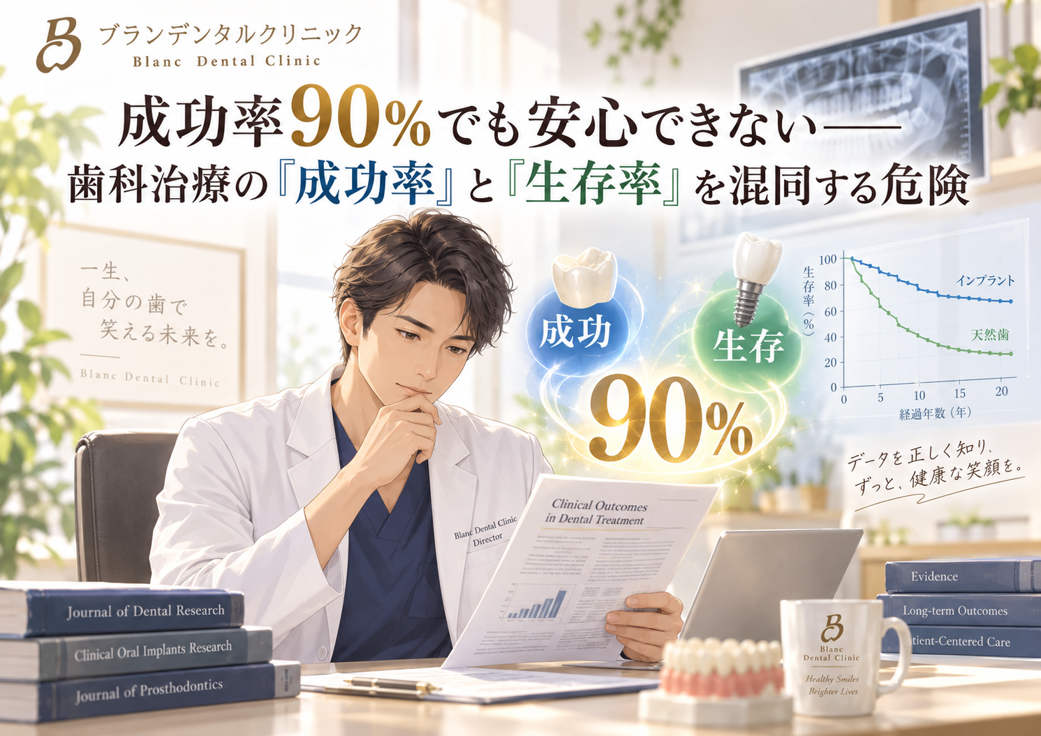 成功率90％でも安心できない——歯科治療の「成功率」と「生存率」を混同する危険