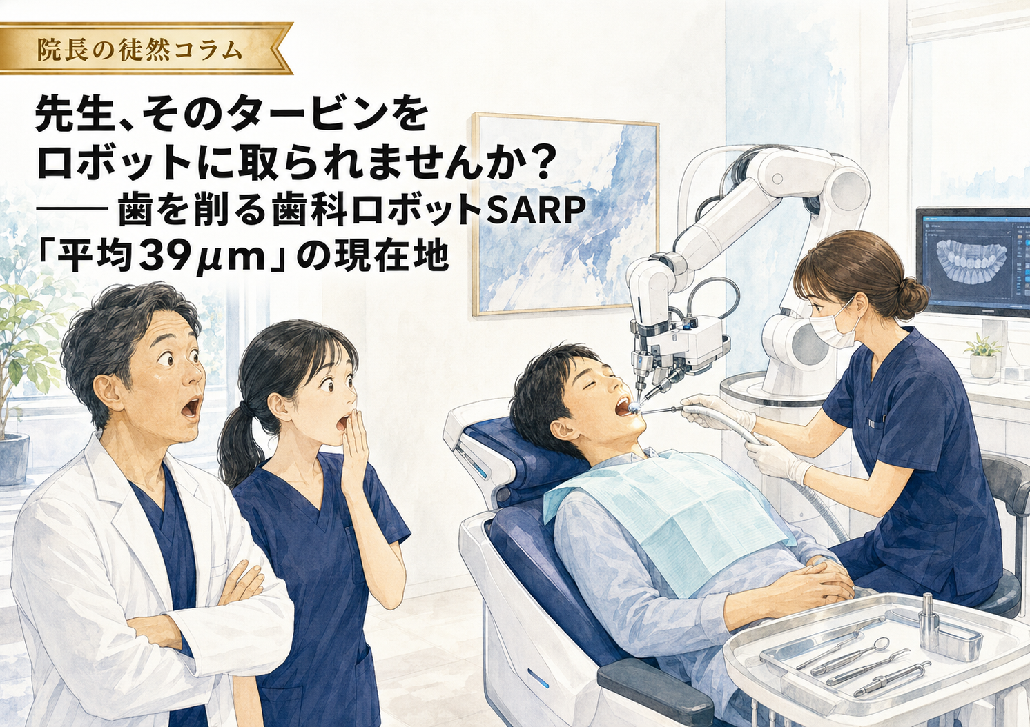 先生、そのタービンをロボットに取られませんか？歯を削る歯科ロボットSARP「平均39μm」の現在地