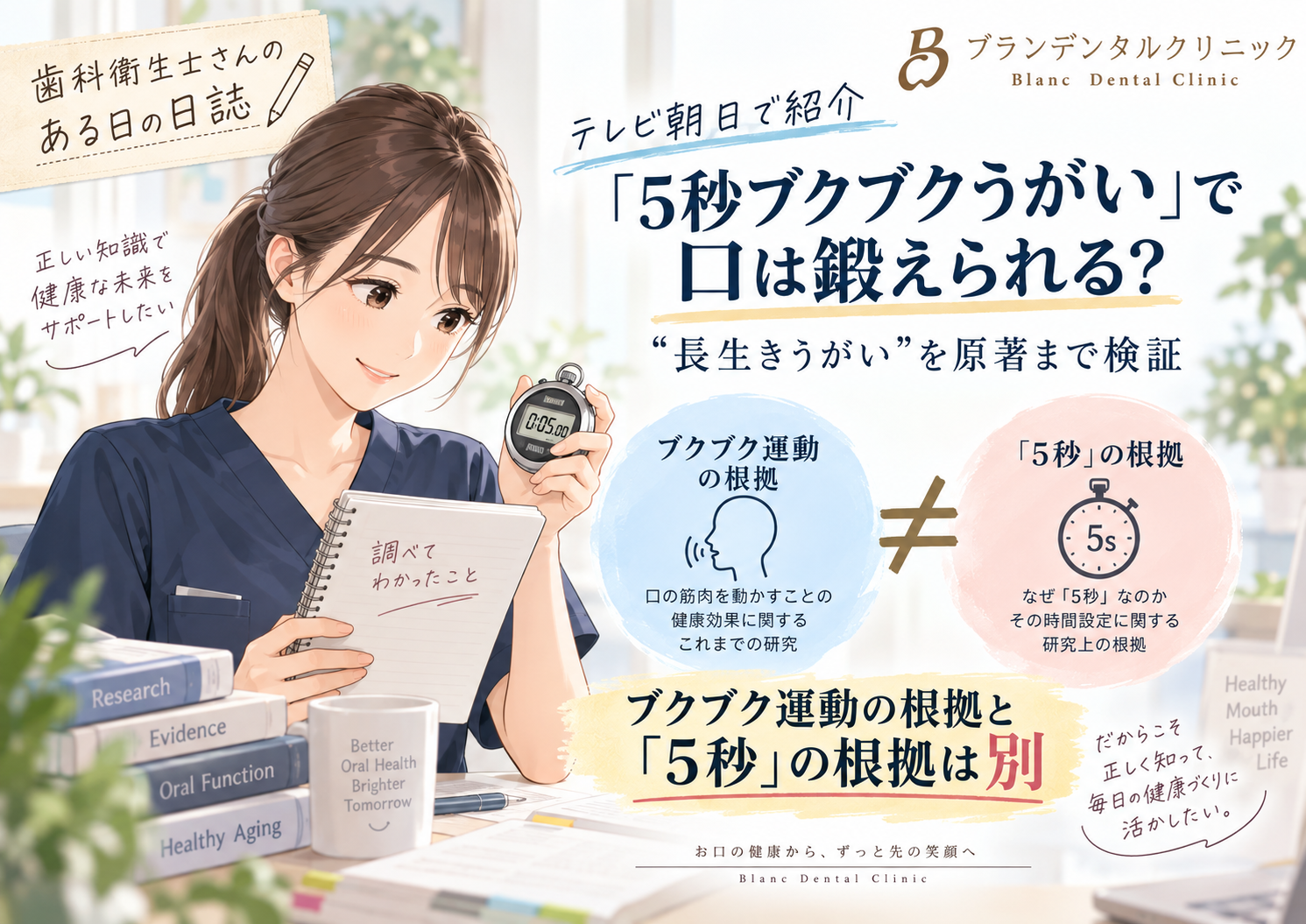 テレビ朝日で紹介「5秒ブクブクうがい」で口は鍛えられる？“長生きうがい”を原著まで検証